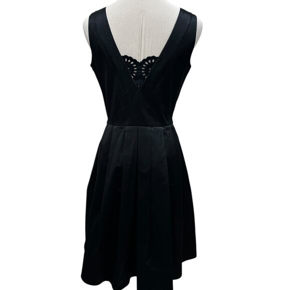 Diane von Furstenberg Black Satin Cocktail Fit & Flare Mini Dress - Picture 6 of 7